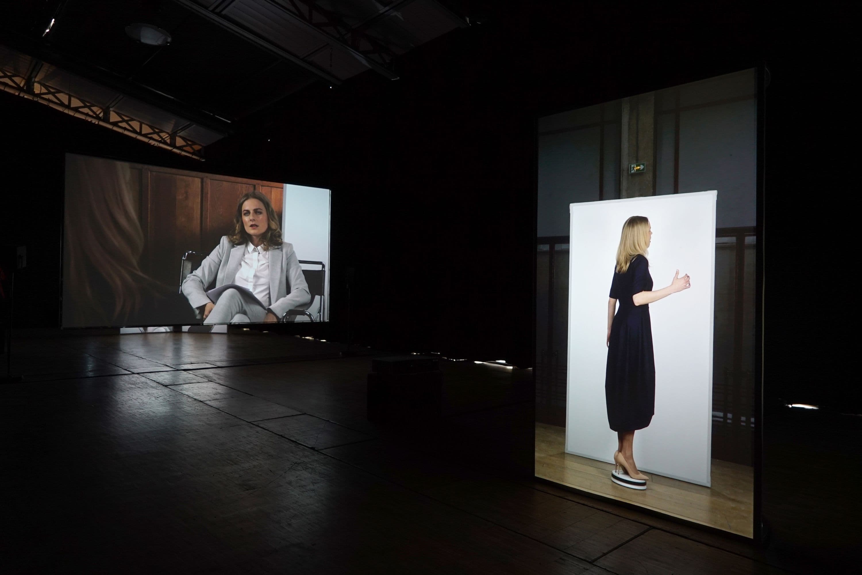 Video installation with projections.